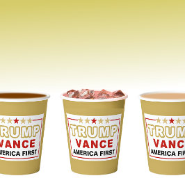 Vasos De Papel Personalizado, Trump 2025 La Edad de Oro, Estados