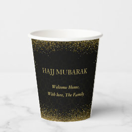 Vasos de papel personalizados de Hajj Mubarak Bien