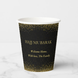 Vasos de papel personalizados de Hajj Mubarak Bien
