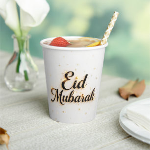 Vasos de papel personalizados Eid Mubarak DECORACI