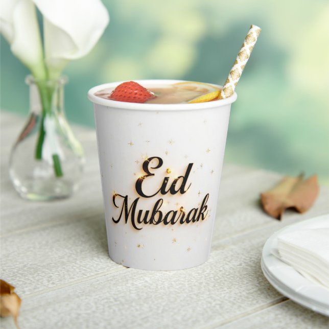 Vasos de papel personalizados Eid Mubarak DECORACI (in situ)