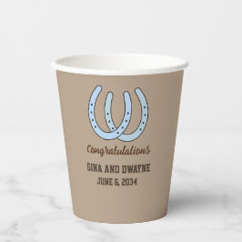 Vasos de papel personalizados para boda con herrad