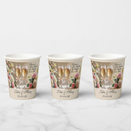 Vasos de papel personalizados para bodas