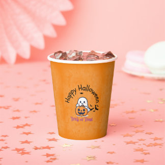 Vasos de papel personalizados para fiesta de Hallo