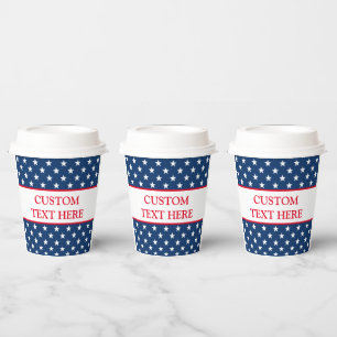 Vasos De Papel Personalizados patriotas de papel con bandera de l