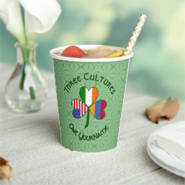 Vasos De Papel Personalizan la bandera armenia irlandesa norteame