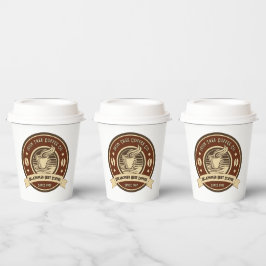 Vasos De Papel Personalizar taza genérica de tienda de café rústi