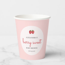 Vasos De Papel Personalized Berry Sweet Strawberry Baby Shower