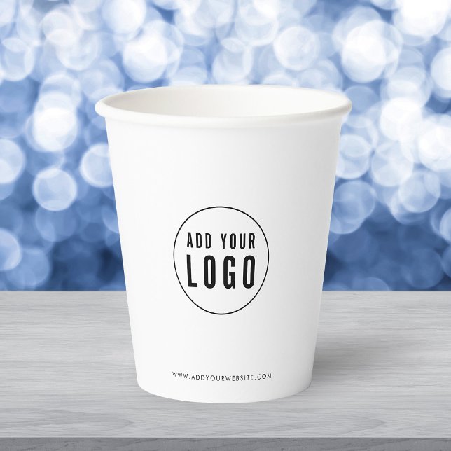 Vasos De Papel Personalized Business Add Logo Modern Minimalist (Subido por el creador)