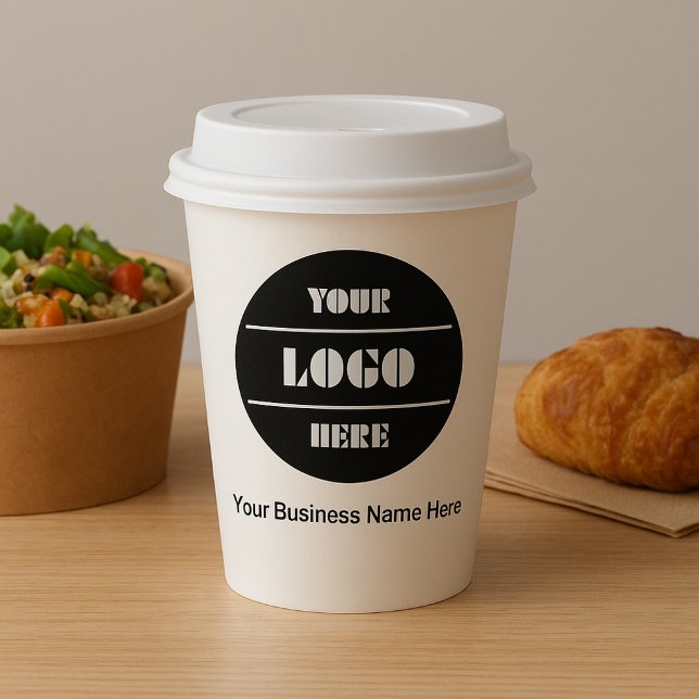 Vasos De Papel Personalized Company Logo Promotional Paper Cup (Customizable Logo Paper Cup)