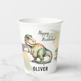 Vasos De Papel Personalized Dinosaur Kids Birthday Party
