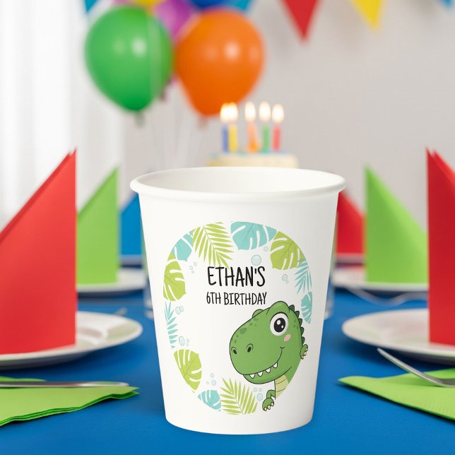 Vasos De Papel Personalized Dinosaur Paper Cups - (Subido por el creador)