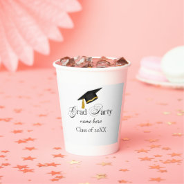 Vasos De Papel Personalized Grad Party, Name and Year