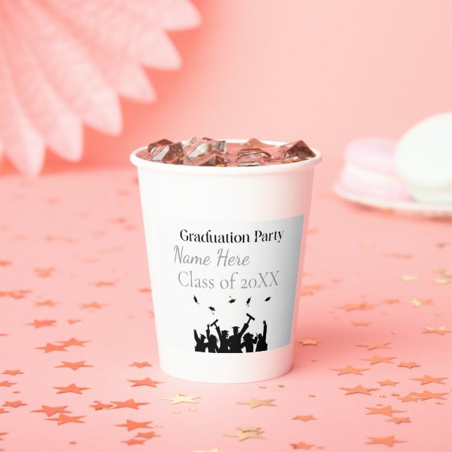 Vasos De Papel Personalized Graduation Custom Name and Class Year (in situ)