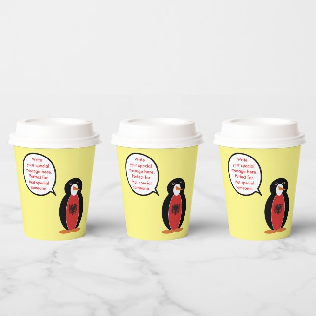 Vasos De Papel Personalized Ms. Penguin Armenia Party (Multi)