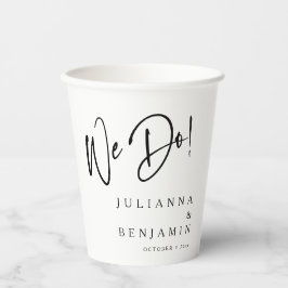 Vasos De Papel Personalized Outdoor Engagement Party Black White