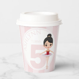 Vasos De Papel Personalized & Reusable Pink Ballet Girls Party