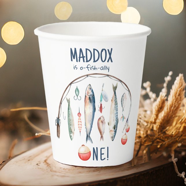 Vasos De Papel Pesca O-Fish-Ally El Gran Niño Azul Cumpleaños (Subido por el creador)