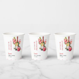 Vasos De Papel Petales Y Fiesta De Ducha Bridal Prosecco