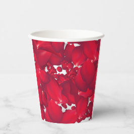 Vasos De Papel Pétalos de Flor Roja, para celebraciones