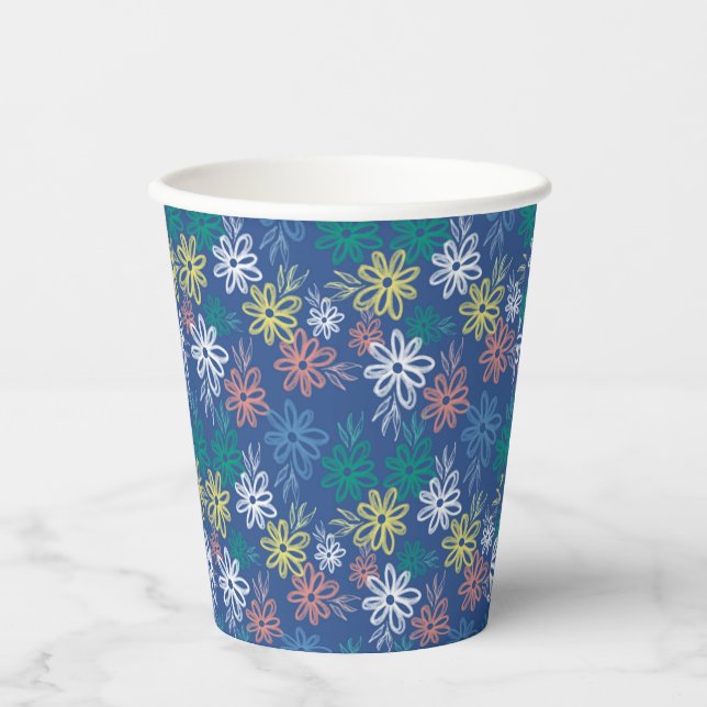 Vasos De Papel Pétalos de juego (Anverso)