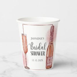 Vasos De Papel Pétalos y copa de Prosecco para despedida de solte