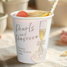 Vasos De Papel Pétalos y Prosecco | Desayuno Nupcial de Acuarela 