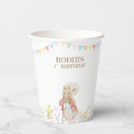 Vasos De Papel Peter el primer cumpleaños del conejo