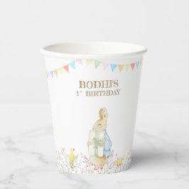 Vasos De Papel Peter el primer cumpleaños del conejo