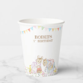 Vasos De Papel Peter el primer cumpleaños del conejo
