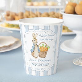 Vasos De Papel Peter rabbit dusty rayas azules bebé personalizado