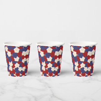 Vasos De Papel Petunias Patrióticas