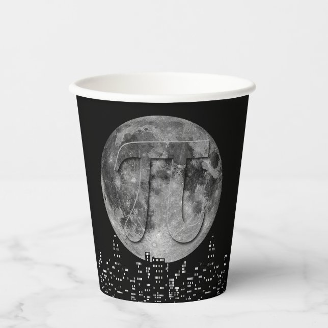 Vasos De Papel Pi De Luna En El Cielo (Anverso)
