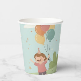 Vasos De Papel Picnic de cumpleaños, estilo retro adorable