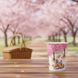 Vasos De Papel Picnic de la Flor de Cerezo