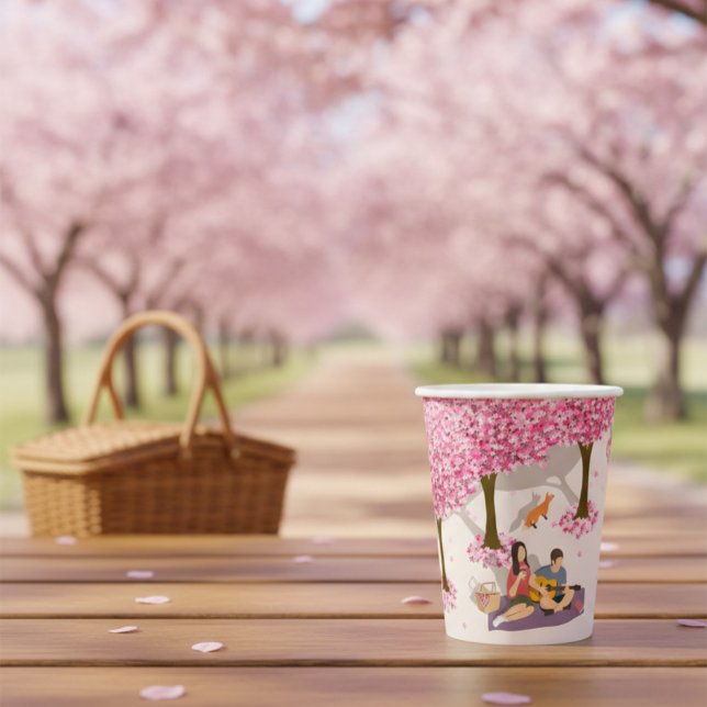 Vasos De Papel Picnic de la Flor de Cerezo (Subido por el creador)