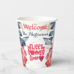 Vasos De Papel Pícnic personalizado de barbacoa de verano  