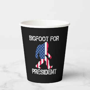 Vasos De Papel Pie Grande Para El Presidente Funny Bigfoot