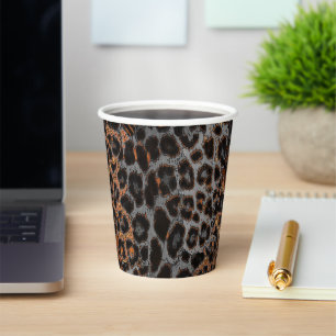 Vasos De Papel Piel de tigre leopardo