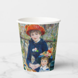 Vasos De Papel Pierre-Auguste Renoir - Dos hermanas en la terraza