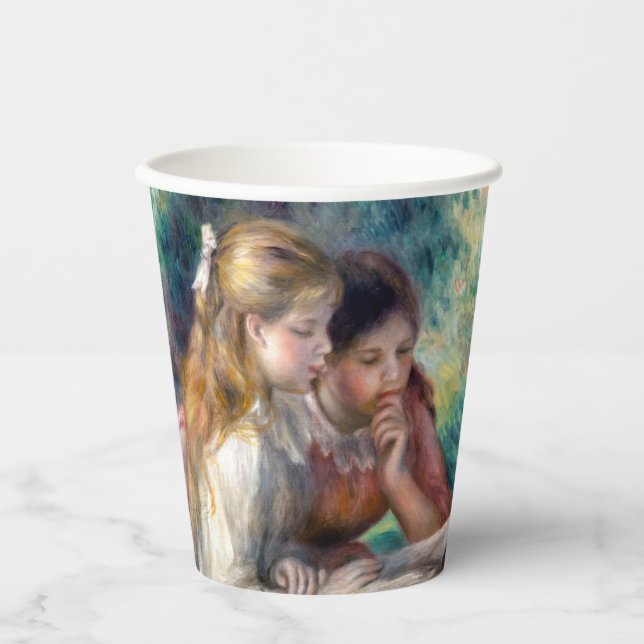 Vasos De Papel Pierre-Auguste Renoir - La lectura (Anverso)