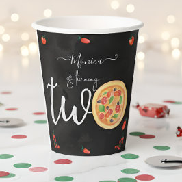 Vasos De Papel Pieza de diversión, segundo cumpleaños