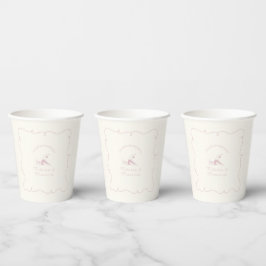 Vasos De Papel pilates de cualquier edad y cumpleaños con prosecc