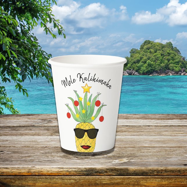 Vasos De Papel Piña Mele Kalikimaka (Subido por el creador)