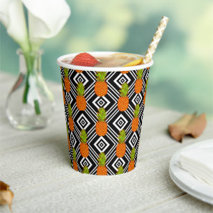 Vasos De Papel Piñas geométricas