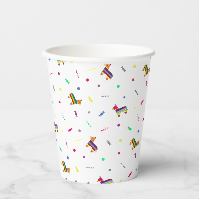 Vasos De Papel Pinata fiesta (Anverso)