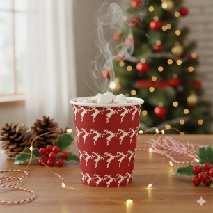 Vasos De Papel Pine Needle Lane - Estampado Galope Rústico