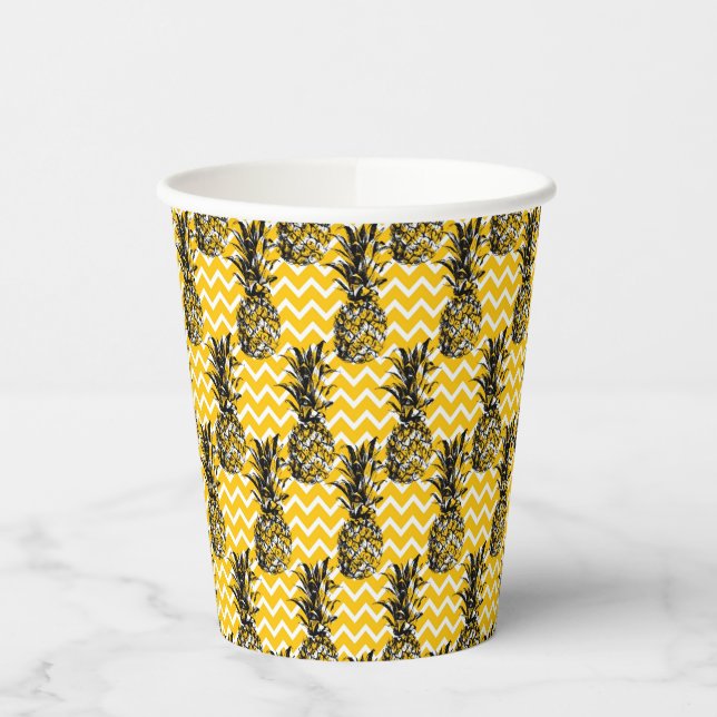 Vasos De Papel Pineapple Zigzags (Izquierda)
