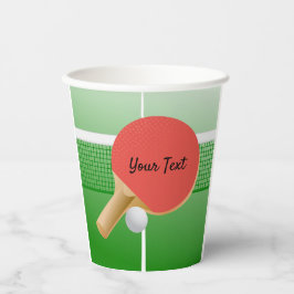 Vasos De Papel Ping Pong Table Tennis Design Cups de papel