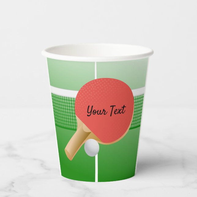 Vasos De Papel Ping Pong Table Tennis Design Cups de papel (Anverso)